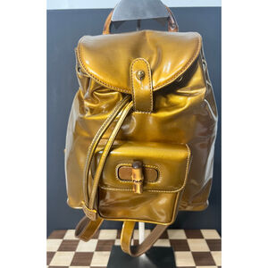 Gucci Backpack Mini Bamboo, Patent Leather